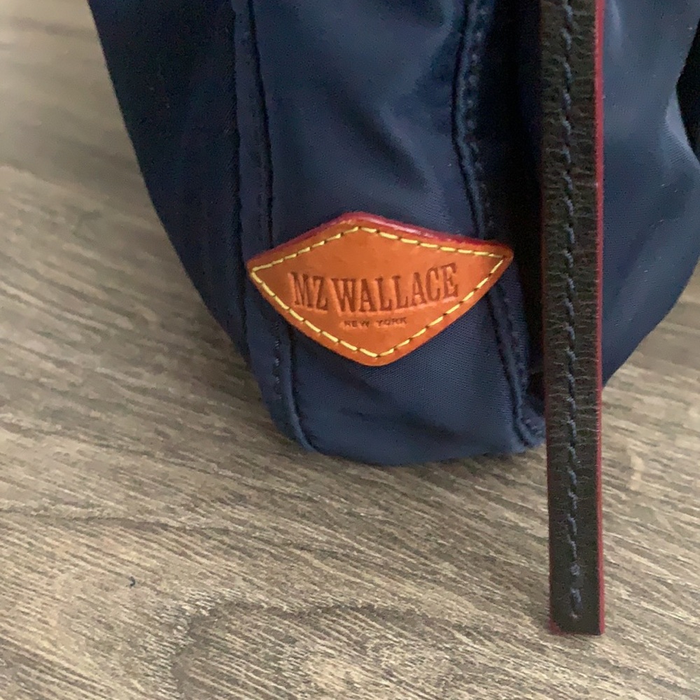 MZ Wallace Navy Crossbody Bag with Gold Hardware and Red Trim - Picture 3 of 10